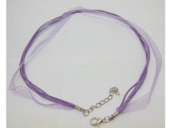 (image for) 100 Purple Multi-stranded Waxen & Ribbon for necklace