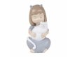 1Pc Sweet Girl with Cat Figurine Perfect Gift for Animal Lovers (image for) 1Pc Sweet Girl with Cat Figurine Perfect Gift for Animal Lovers