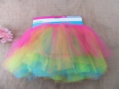 (image for) 1Pc Classic Rainbow Layered Tulle Ballet Tutu Skirt Party Costum
