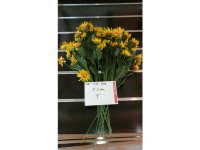 5Pcs Yellow Flower 52cm Long we-flo164