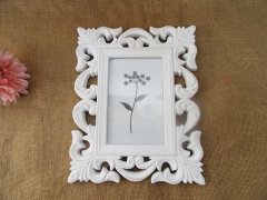 (image for) 5Pcs White Baroque Place Card Holder Photo Frame Wedding Favor