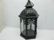 (image for) 1X Black Hanging Candle Lantern 6-Sided