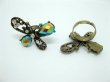 12 Shiny AB Butterfly Top Rings with Rhinestone (image for) 12 Shiny AB Butterfly Top Rings with Rhinestone