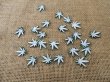 5Packs X 50Pcs White Maple Leaf Clothes Stickers Patch Sewing (image for) 5Packs X 50Pcs White Maple Leaf Clothes Stickers Patch Sewing