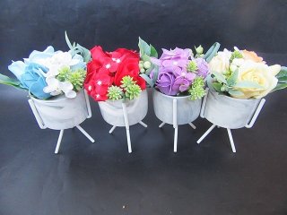 1Set Bath Artificial Rose Soap Flower w/Display 17cm High Mother