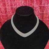 1X Luxury Crystal Collar Choker Necklace for Women Wedding Jewel