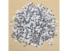 (image for) 2000 Black Self-Adhesive Joggle Eyes/Movable Eyes for Crafts 6mm