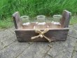 1Set x 3Pc Planter Flower Desktop Glass Vase Bottle w/Holder