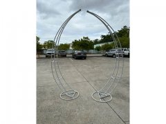 1Set 2Pcs New White 3D Garden Arch Double Round Heavy Duty Stand 1Set 2Pcs New White 3D Garden Arch Double Round Heavy Duty Stand