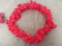 12Pcs Red Hawaiian Dress Party Flower Leis/Lei Petal 11cm Dia
