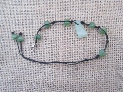 (image for) 12 Jade Guanyin Bracelet with Lobster Claw Clasp