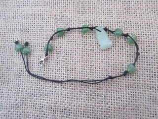 12 Jade Guanyin Bracelet with Lobster Claw Clasp