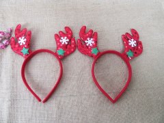 (image for) 12 Christmas Deer Antlers Headband Hair Band Party Prop