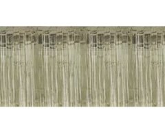 (image for) 1Pc Gold Look Backdrop Metallic Tinsel Curtain Party Favor