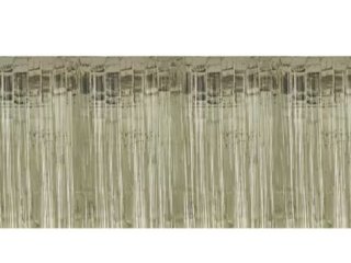 (image for) 1Pc Gold Look Backdrop Metallic Tinsel Curtain Party Favor