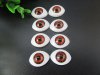 50Prs Brown Stuffed Toy Animal Crafts Doll Eyes Puppet Parts 12m