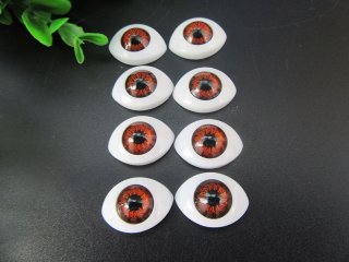 50Prs Brown Stuffed Toy Animal Crafts Doll Eyes Puppet Parts 12m