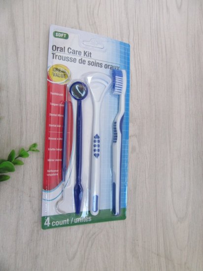 24Sets x 4Pcs Oral Care Kit Toothbrush Tongue Cleaner Dental - Click Image to Close