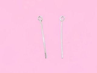 20pcs Pure 925.Sterling silver eye pin 25mm