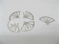 500 Silver fans Charms Pendants Earring Connector 500 Silver fans Charms Pendants Earring Connector