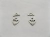 200 Sets alloy Heart Jewelry Toggle Clasps