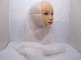 10X New Plain White Scarves/ Bandanas For DIY