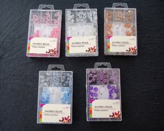 (image for) 12Boxed Faceted Jewellery Beads Perles Assorted