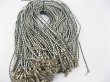 (image for) 100 White & Black Leatherette Knitted String Necklace Connector