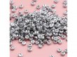 6Packs x 400Pcs Nickel Color Alphabet Letter Flat Round Beads