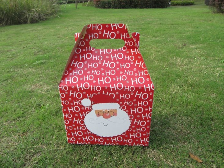 2Pcs Kraft Gable Gift Boxes Christmas Gift Packing Boxes 30x19x4 - Click Image to Close