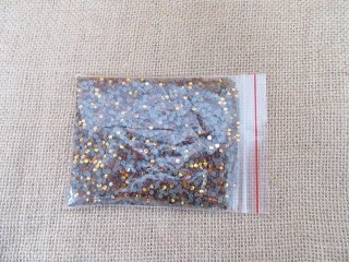 7500Pcs Golden Round Facted Flatback Rhinestone 3mm Dia.