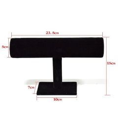 (image for) 1Pc Black Velvet T-BAR Bracelet Jewelry Display Racks