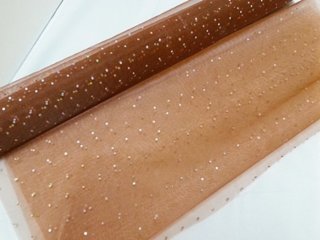 4x1Roll Dark Coffee Organza Ribbon 49cm Wide for Craft