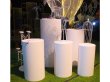 (image for) 1Set x 5Pcs White Round Plinth Cylinder Pedestal Wedding Display