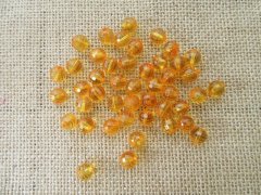 (image for) 600Pcs Orange Acrylic Faceted Round European Beads 10mm