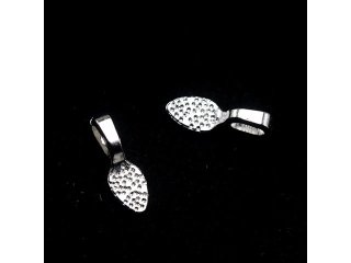 100X Silver Color Plated Snap Bail Pendant Jewelry Finding 13x6m (image for) 100X Silver Color Plated Snap Bail Pendant Jewelry Finding 13x6m