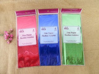 (image for) 12Packs x 4Sheets Filler Paper Foil Gift Wrap Wrapping Paper