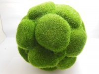 2Pcs Green Artificial Foam Moss Stone Ball D??cor 200mm Dia.