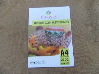 20Pcs Waterproof Glossy Inkjet Photo Paper A4 Size 230gsm (image for) 20Pcs Waterproof Glossy Inkjet Photo Paper A4 Size 230gsm