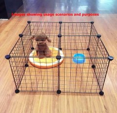 17 Panels DIY Wire Mesh Fence Pet Cage Or Storage Wardrobe