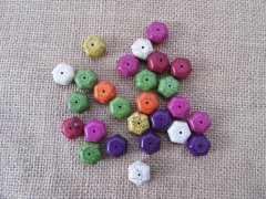100Pcs Hexagon Gemstone Beads 16x10mm Mixed Color 100Pcs Hexagon Gemstone Beads 16x10mm Mixed Color