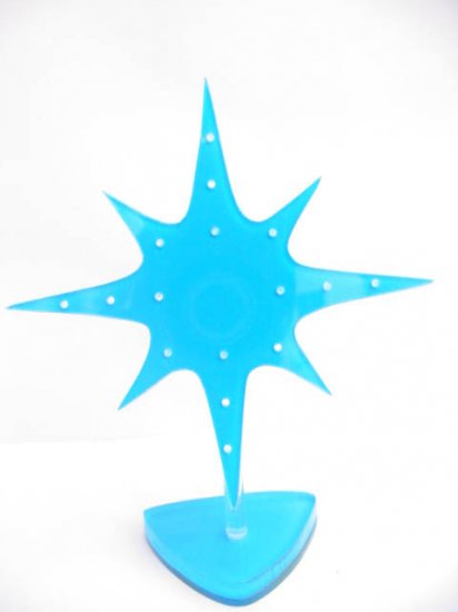2Pcs Blue FIREWORK Earring Display Stand Holds 8prs - Click Image to Close