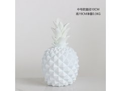 (image for) 1Pc White Pineapple Piggy Bank Coin Money Box Ornament
