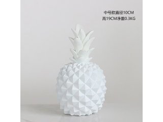 1Pc White Pineapple Piggy Bank Coin Money Box Ornament (image for) 1Pc White Pineapple Piggy Bank Coin Money Box Ornament