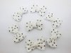 195Pcs White Dotted Bowknot Bow Tie Decorative Embellishments