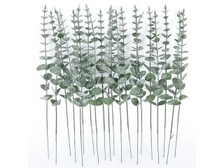 20Pcs Artificial Eucalyptus Leaves for Wedding Centerpiece Flora