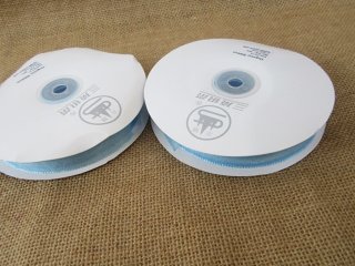 5Rolls X 50Yards Sky Blue Organza Ribbon 18mm