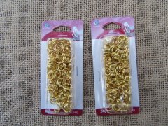 (image for) 16Sheets X 240Pcs Golden Split Ring Jumpring Jewelry Finding