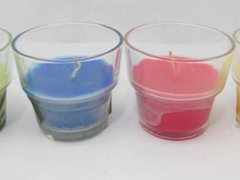 48X Color Candle In Glass Cup Mixed 48X Color Candle In Glass Cup Mixed