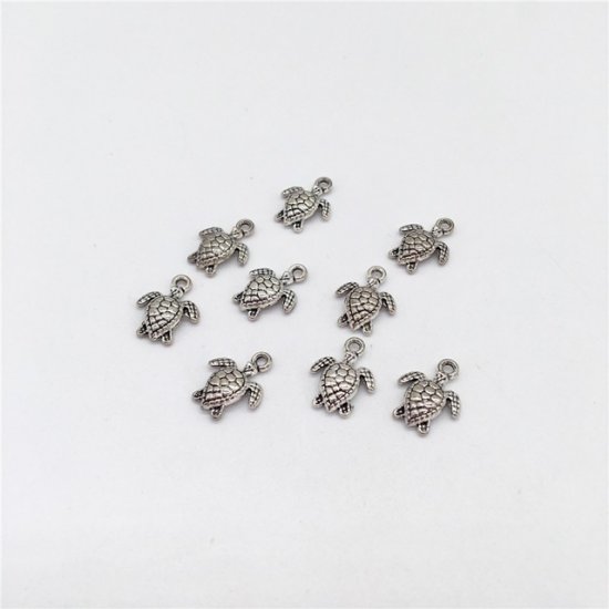 100Pcs Tortoise Shape Carved Spacer Beads Jewellery Finding - Click Image to Close